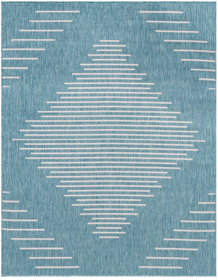 Detail image of 7' x 7' Easy-Clean Modern Indoor / Outdoor Square Rug