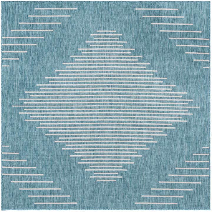 7' x 7' Easy-Clean Modern Indoor / Outdoor Square Rug