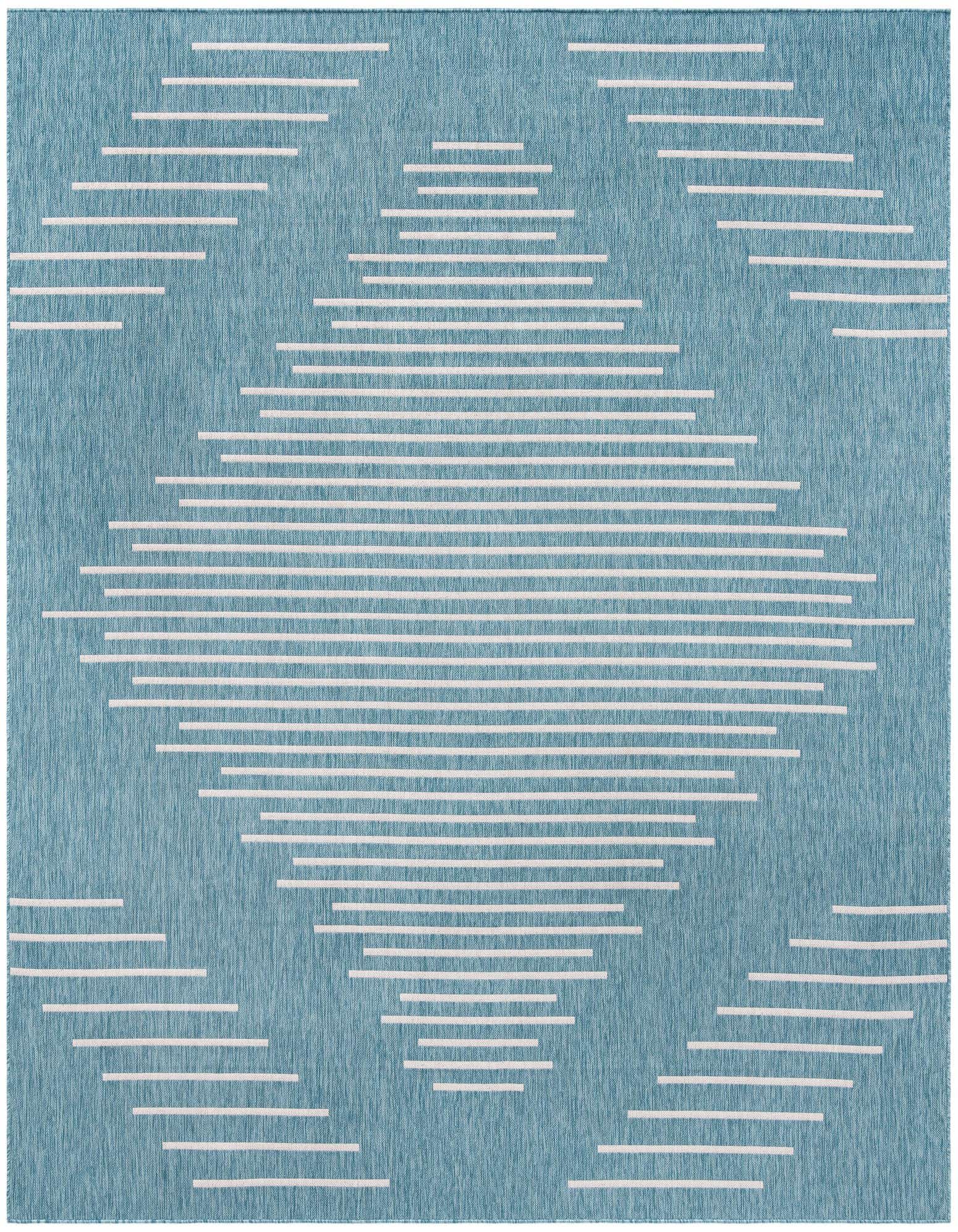 10' 8 x 10' 8 Easy-Clean Modern Indoor / Outdoor Square Rug