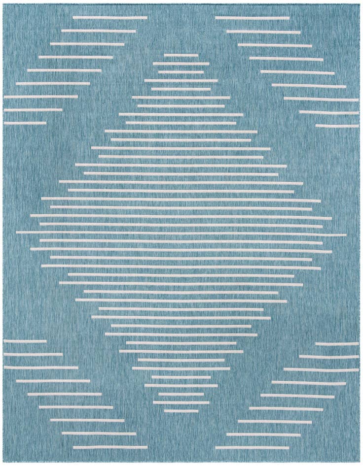 Detail image of 10' 8 x 10' 8 Easy-Clean Modern Indoor / Outdoor Square Rug