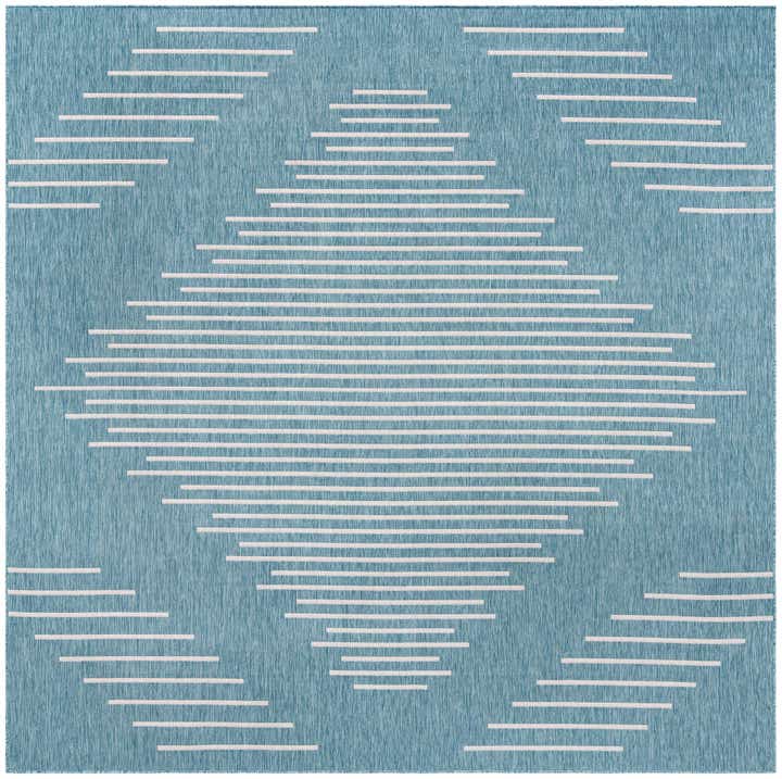 10' 8 x 10' 8 Easy-Clean Modern Indoor / Outdoor Square Rug
