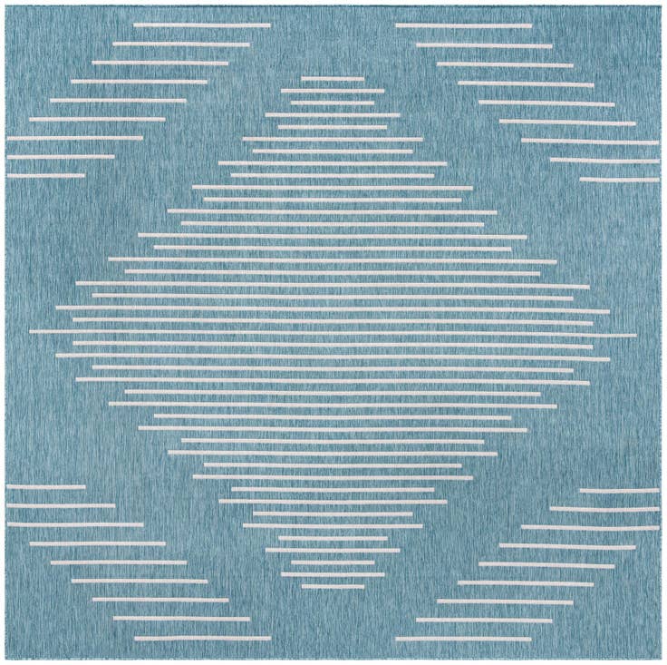 Detail image of 10' 8 x 10' 8 Easy-Clean Modern Indoor / Outdoor Square Rug