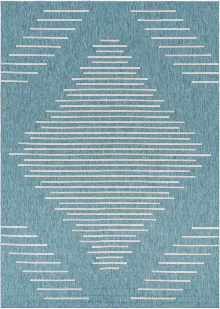 13' x 13' Easy-Clean Modern Indoor / Outdoor Square Rug