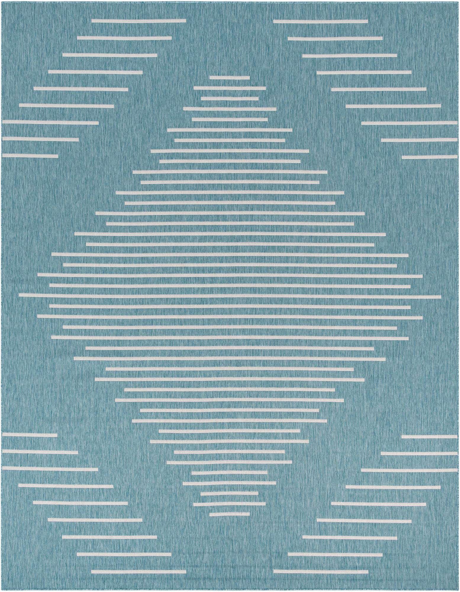 13' x 13' Easy-Clean Modern Indoor / Outdoor Square Rug
