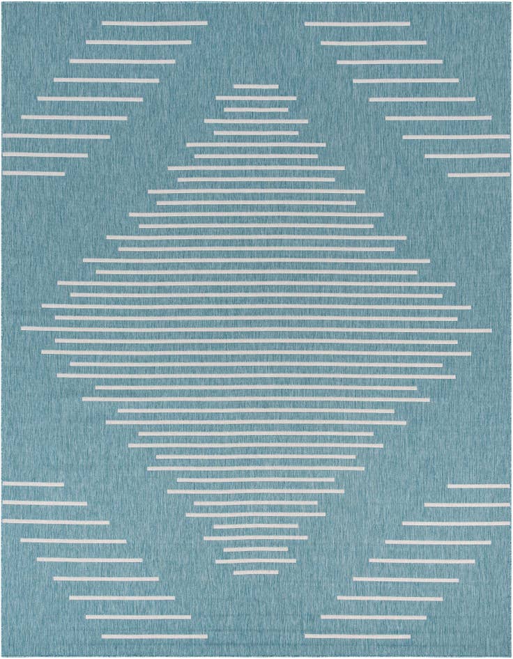 Detail image of 13' x 13' Easy-Clean Modern Indoor / Outdoor Square Rug