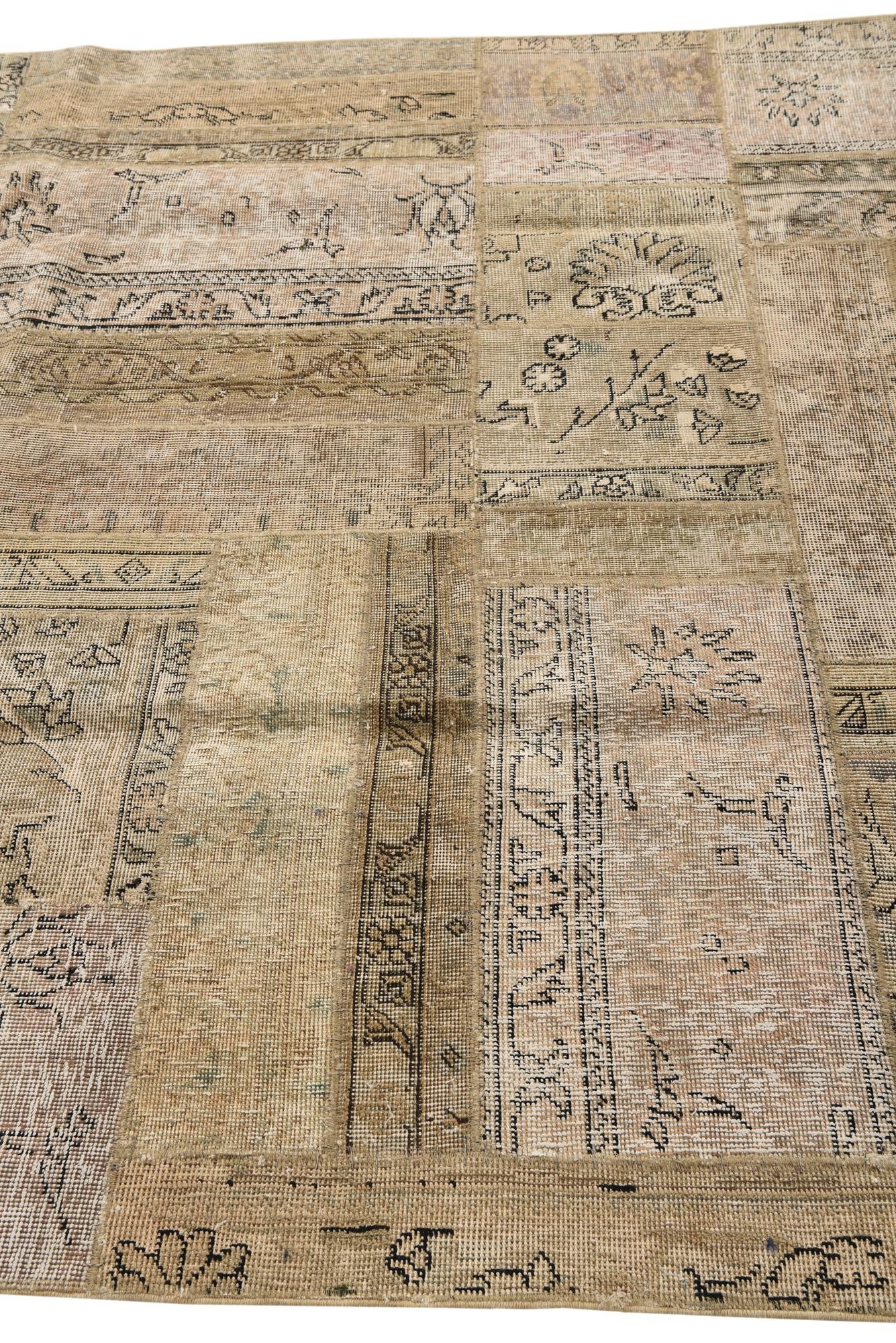 6' 1 x 9' 1 Hand Knotted Ultra Vintage Persian Wool Rug