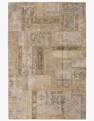 6' 1 x 9' 1 Hand Knotted Ultra Vintage Persian Wool Rug