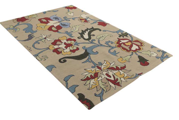 5' 1 x 8' Agra Wool Rug