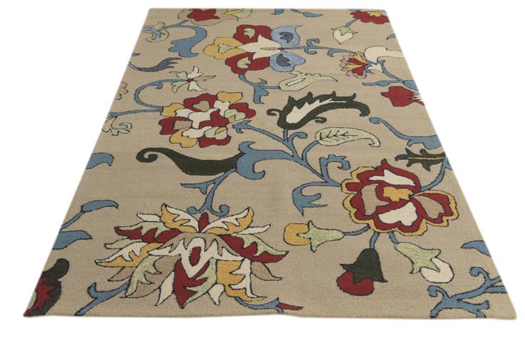 Detail image of 5' 1 x 8' Agra Wool Rug