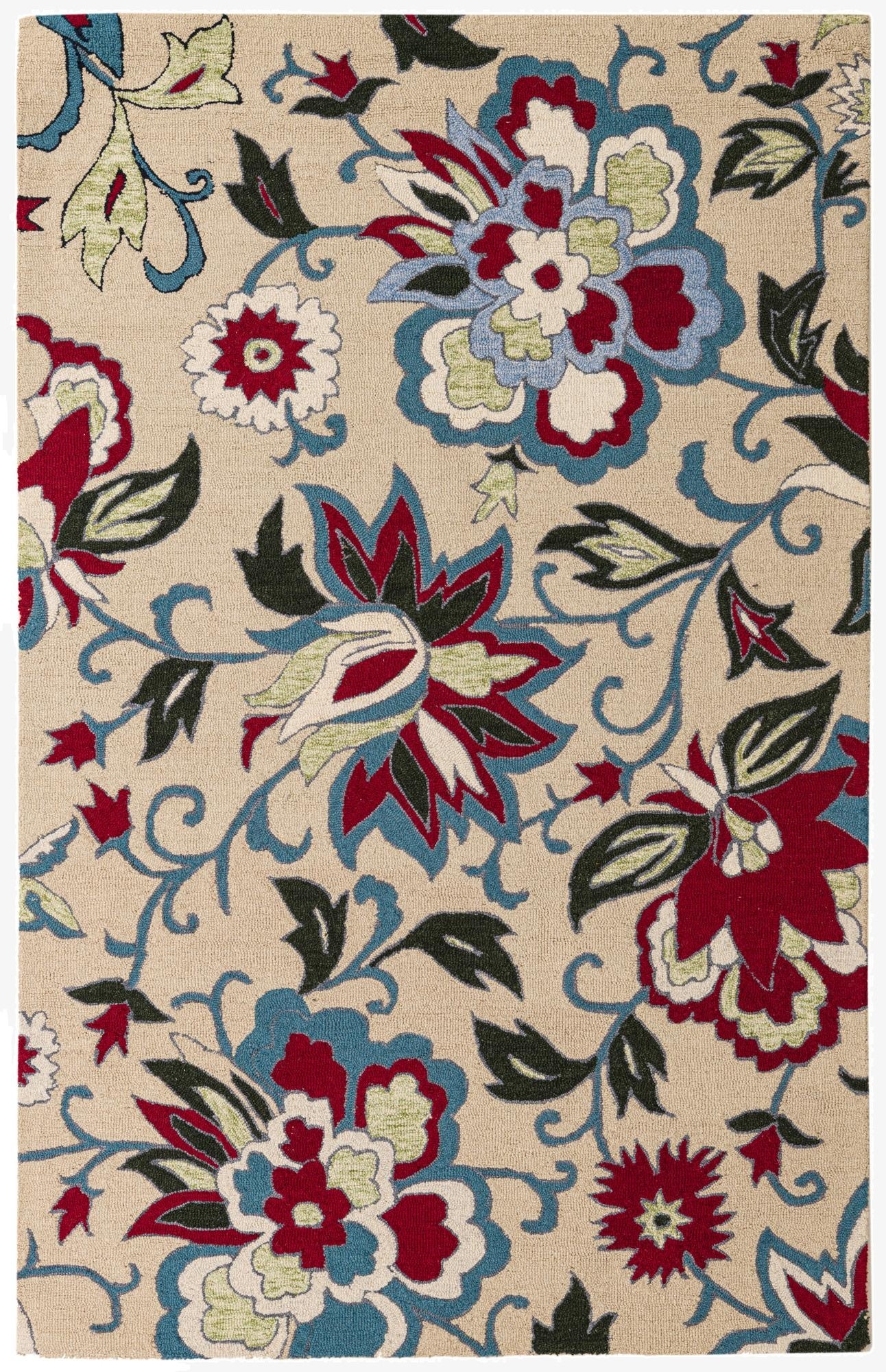 5' x 8' Agra Wool Rug