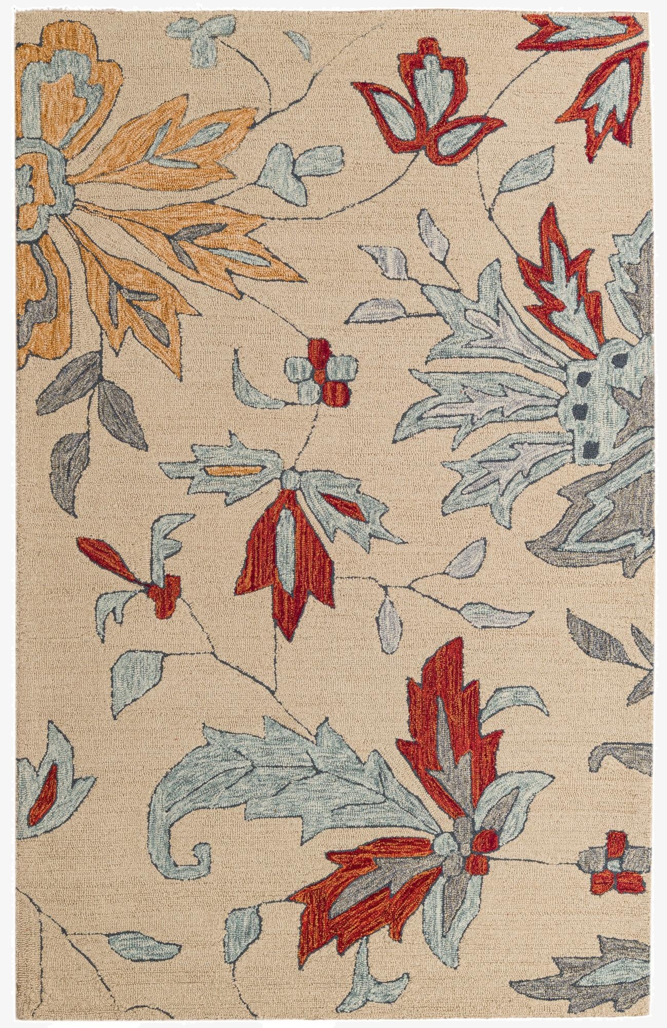 5' 2 x 8' Agra Wool Rug