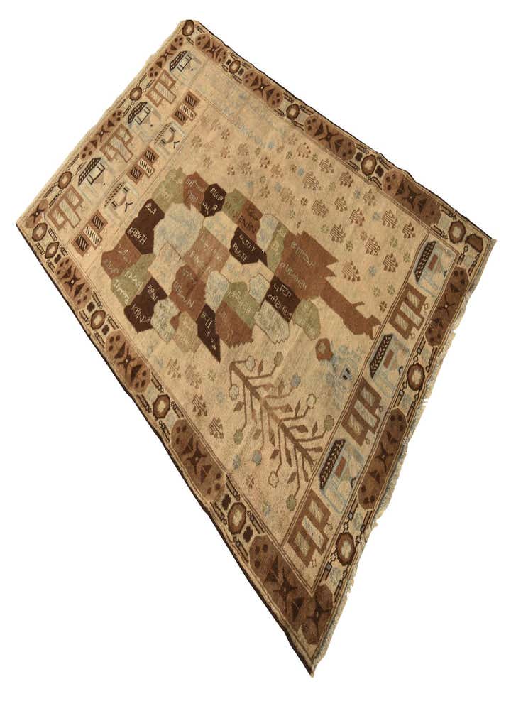 4' x 6' 5 Hand Knotted Balouch Persian Wool Rug