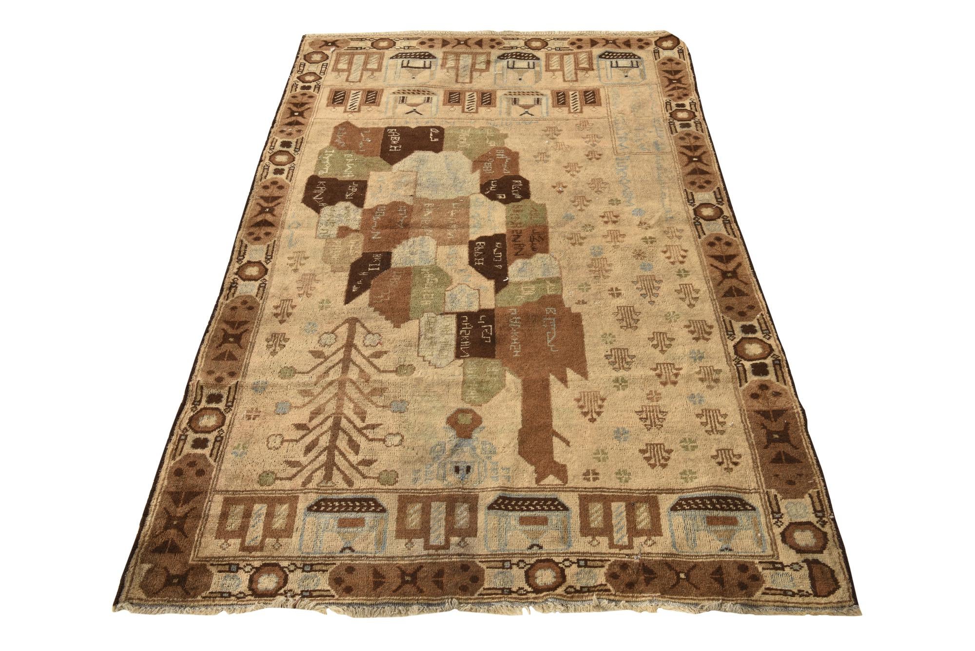 4' x 6' 5 Hand Knotted Balouch Persian Wool Rug