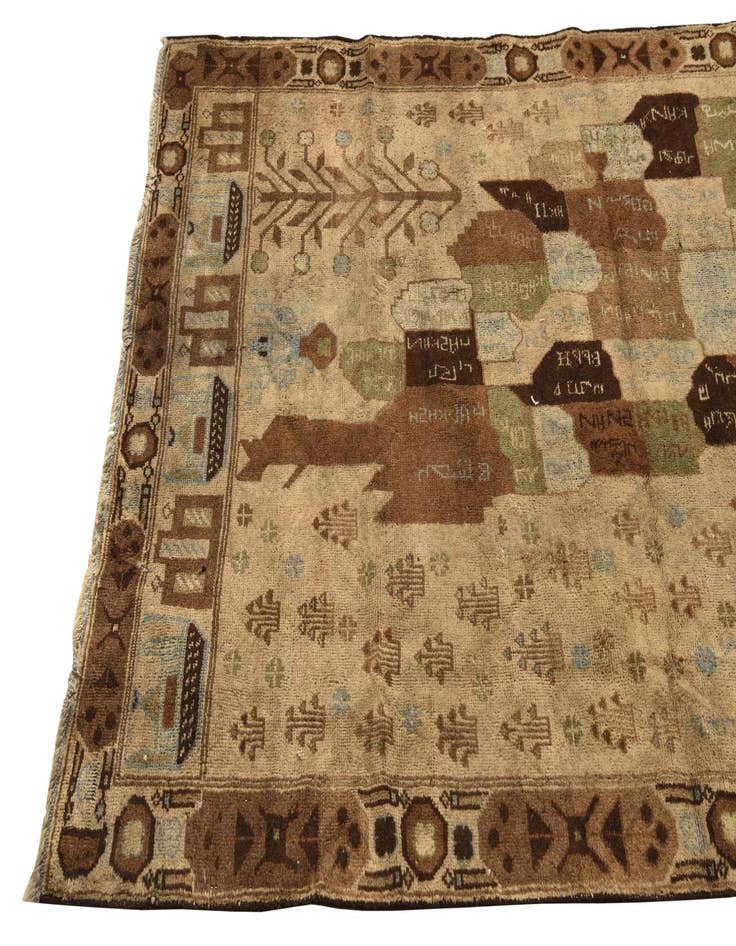 Detail image of 4' x 6' 5 Hand Knotted Balouch Persian Wool Rug