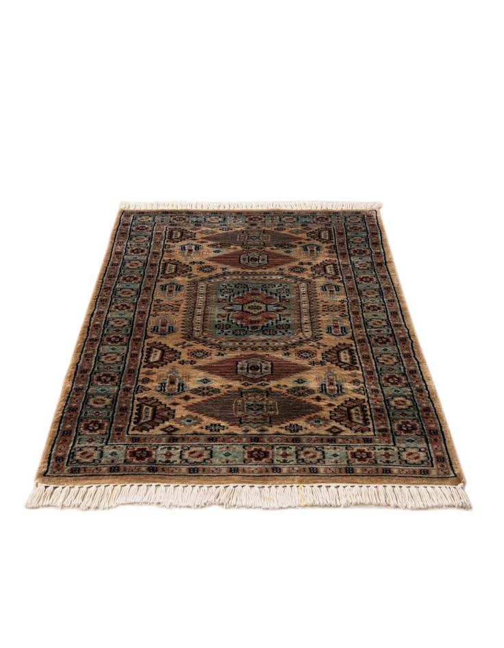 Detail image of 2' 7 x 4' 6  Hand Knotted Bokhara Oriental Wool Rug