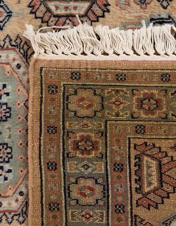 Detail image of 2' 7 x 4' 6  Hand Knotted Bokhara Oriental Wool Rug
