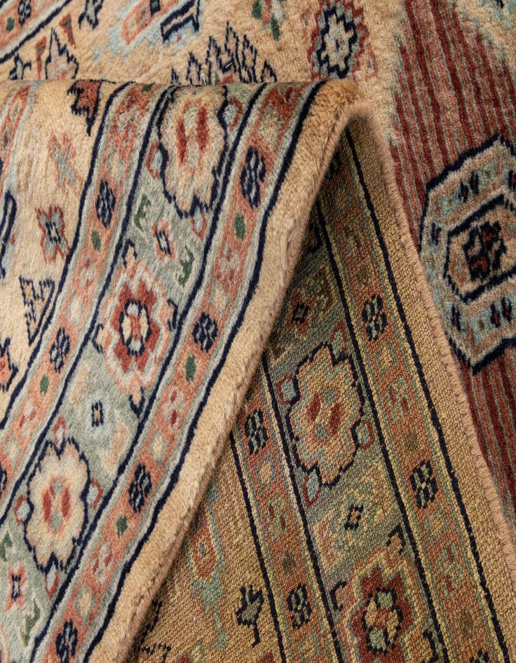 Detail image of 2' 7 x 4' 6  Hand Knotted Bokhara Oriental Wool Rug
