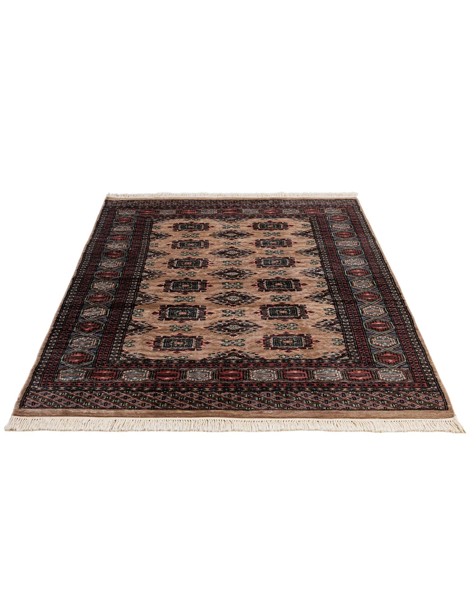 4' x 6' 5 Hand Knotted Bokhara Oriental Rug