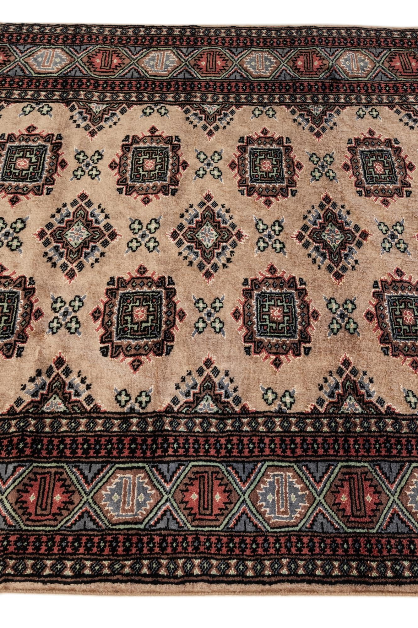 4' x 6' 5 Hand Knotted Bokhara Oriental Rug