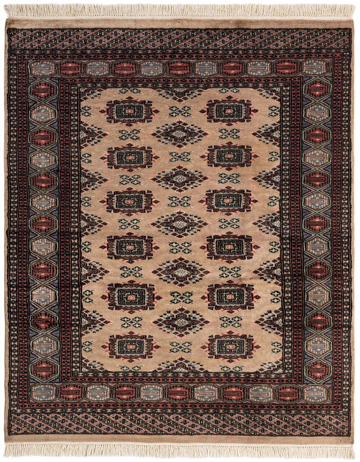 Detail image of 4' x 6' 5 Hand Knotted Bokhara Oriental Rug