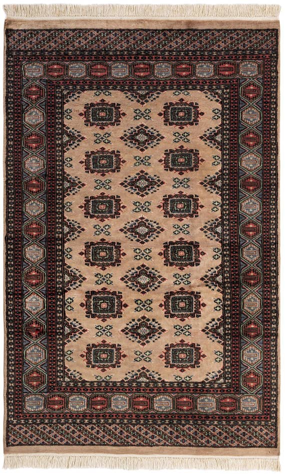 Detail image of 4' x 6' 5 Hand Knotted Bokhara Oriental Rug