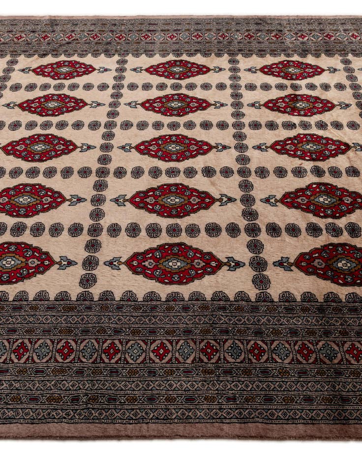 Detail image of 8' 3 x 9' 11 Hand Knotted Bokhara Oriental Wool Rug