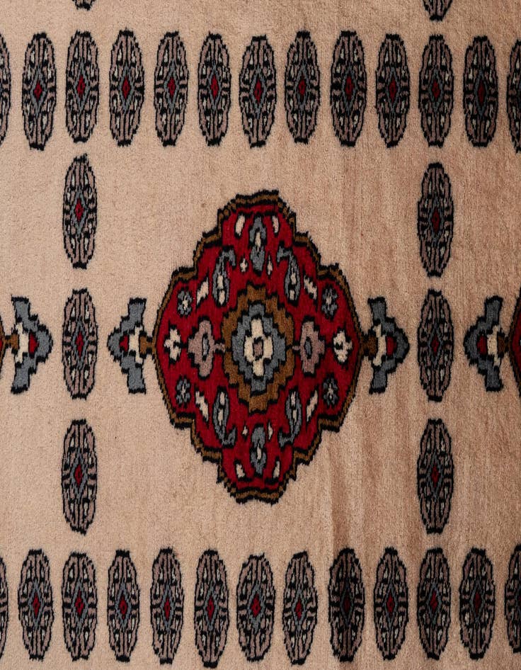 Detail image of 8' 3 x 9' 11  Hand Knotted Bokhara Oriental Wool Rug