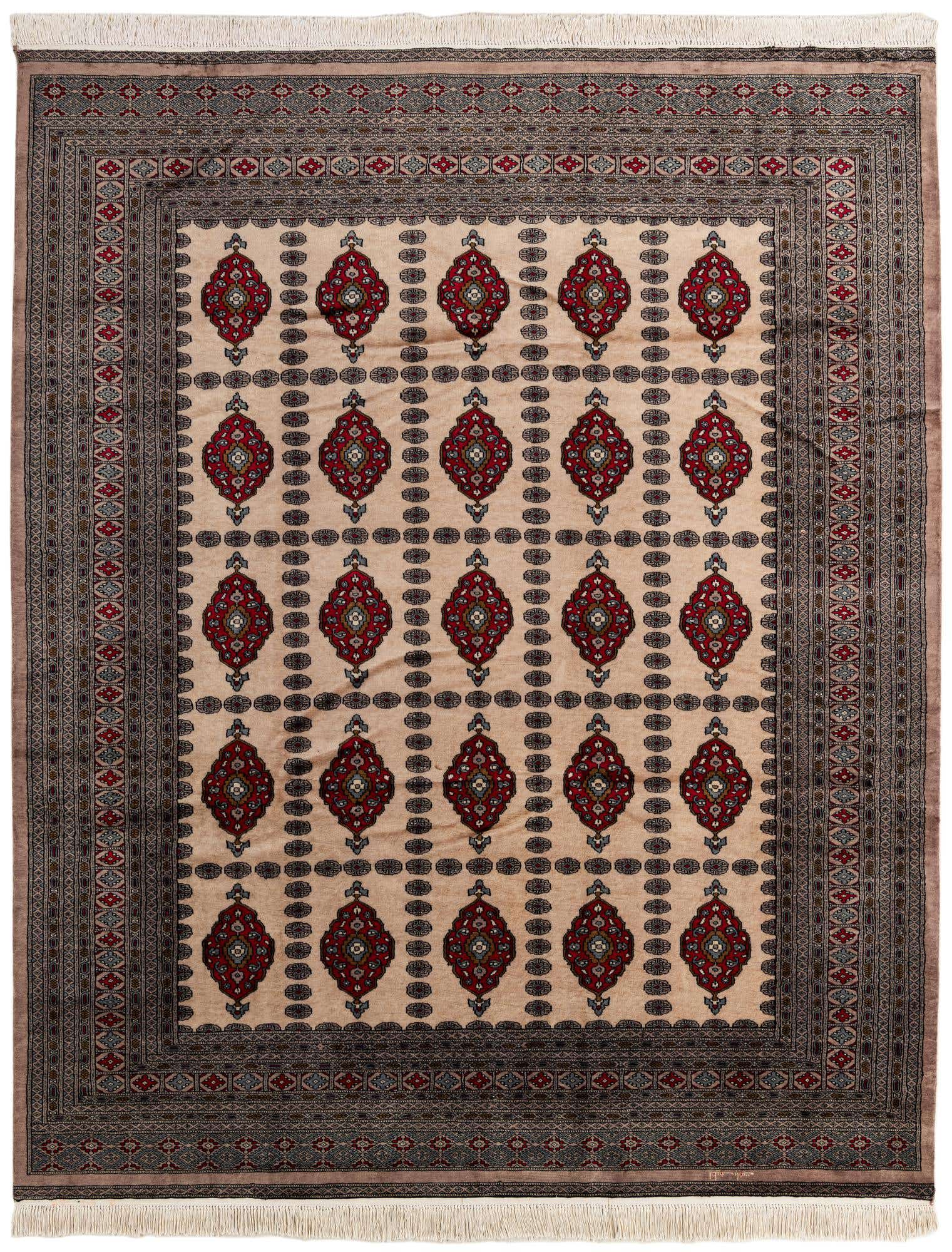 8' 3 x 9' 11 Hand Knotted Bokhara Oriental Wool Rug