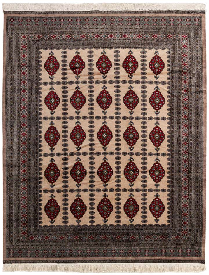 8' 3 x 9' 11 Hand Knotted Bokhara Oriental Wool Rug