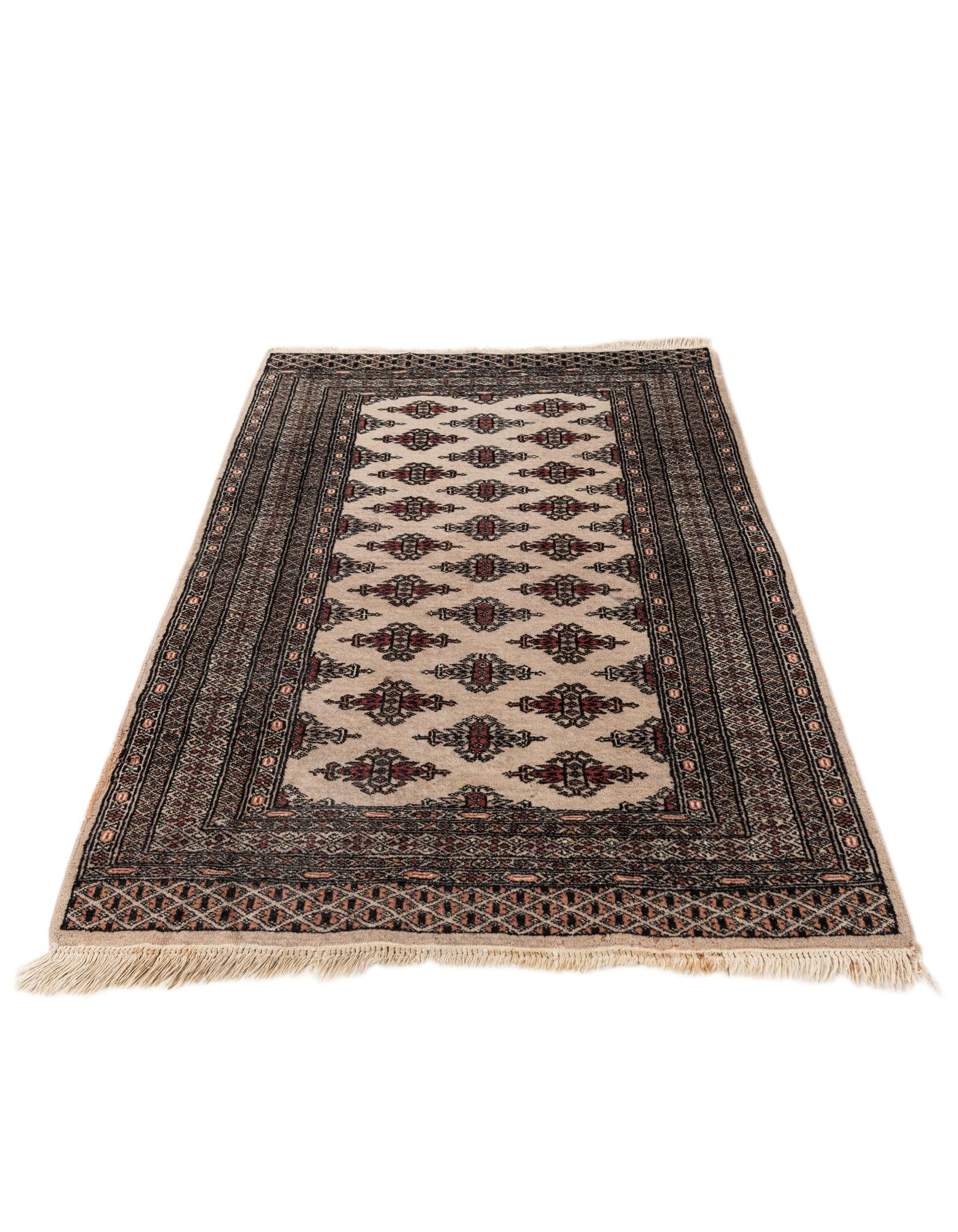 3' 1 x 4' 9 Hand Knotted Bokhara Oriental Wool Rug