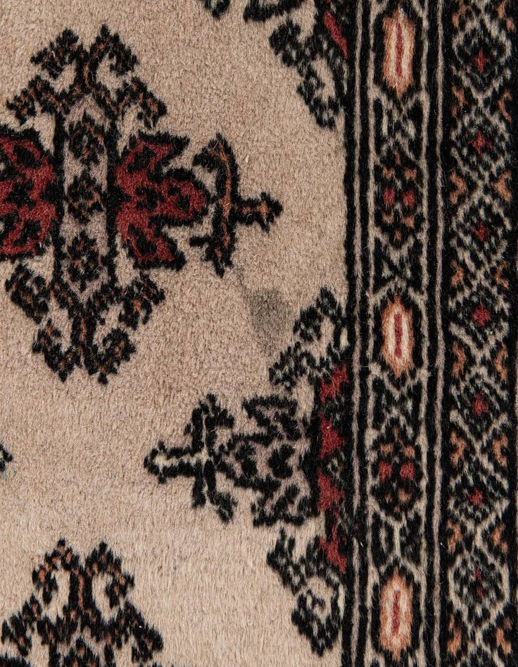 Detail image of 3' 1 x 4' 9  Hand Knotted Bokhara Oriental Wool Rug