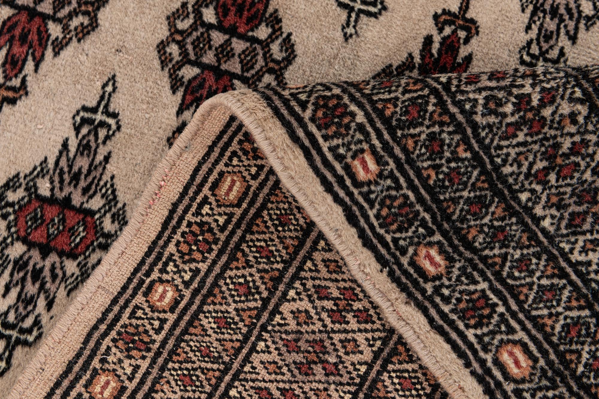 3' 1 x 4' 9 Hand Knotted Bokhara Oriental Wool Rug