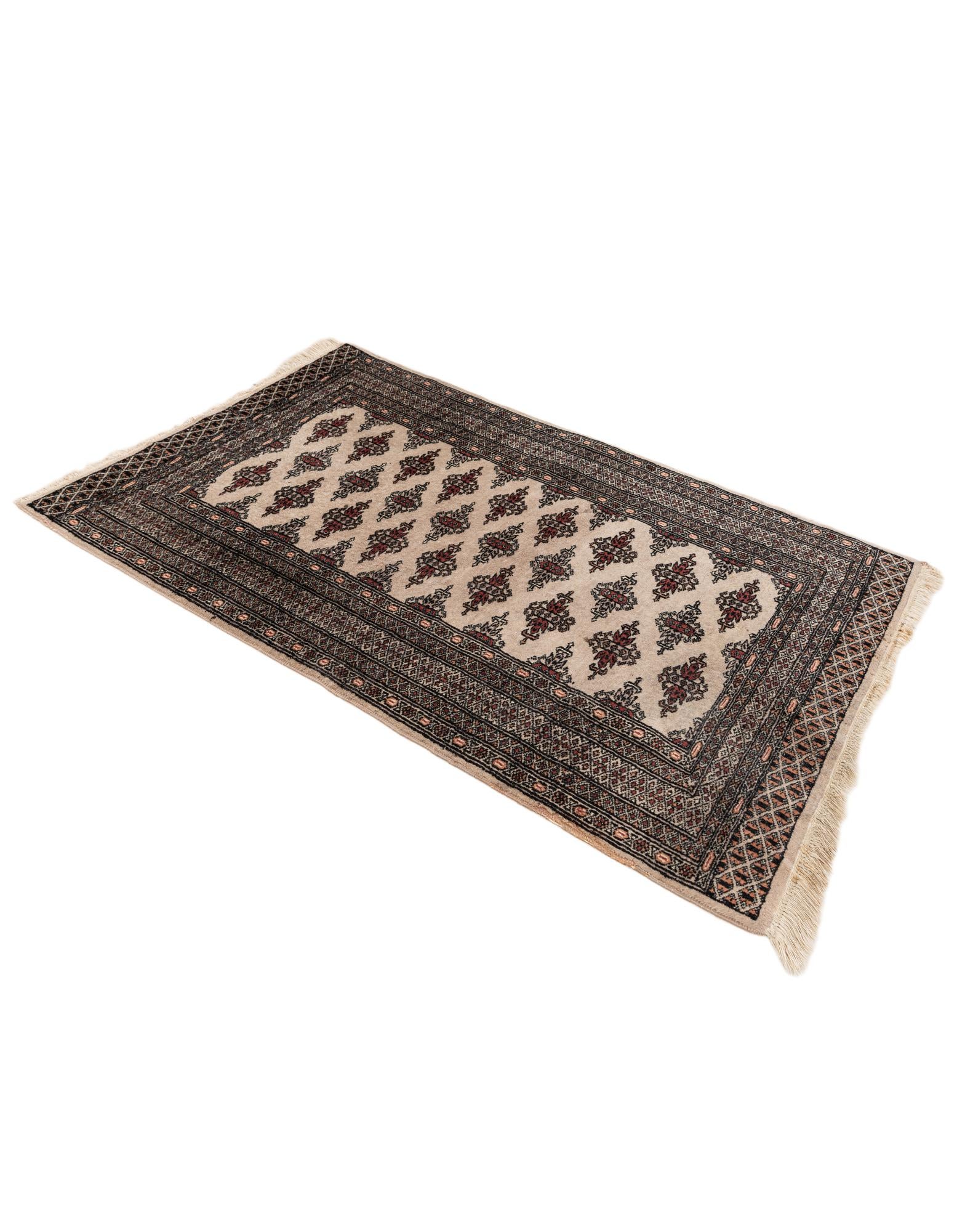 3' 1 x 4' 9 Hand Knotted Bokhara Oriental Wool Rug