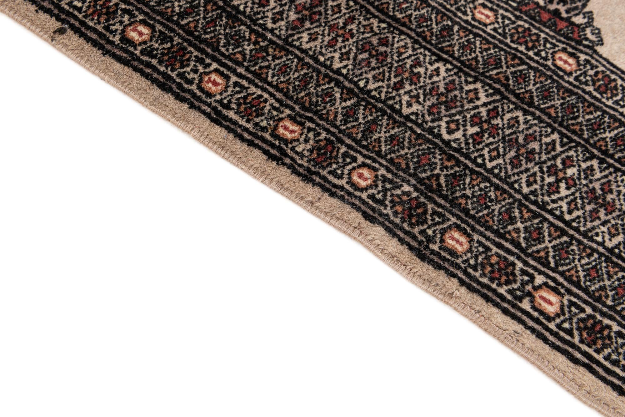 3' 1 x 4' 9 Hand Knotted Bokhara Oriental Wool Rug