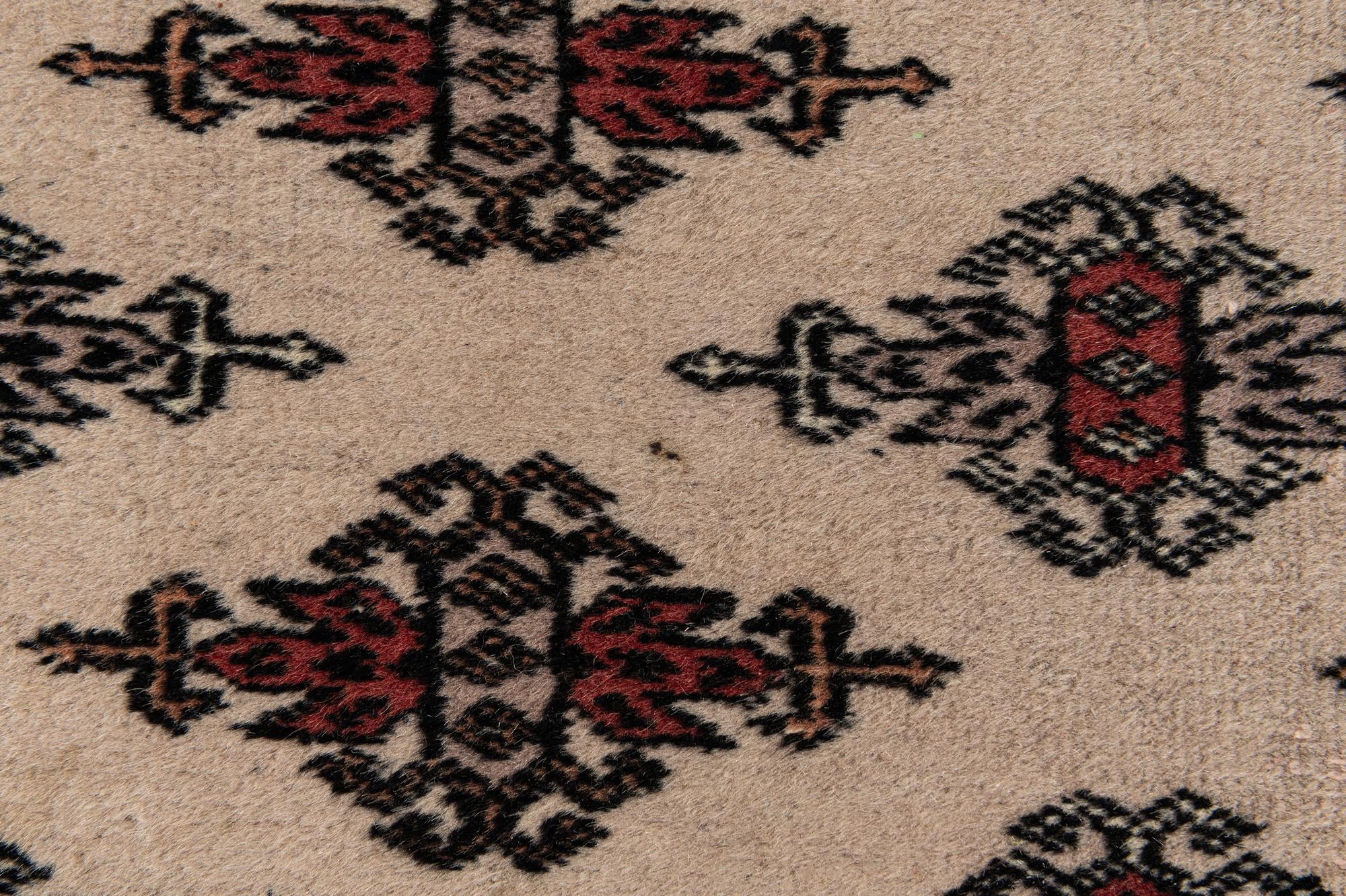 3' 1 x 4' 9 Hand Knotted Bokhara Oriental Wool Rug