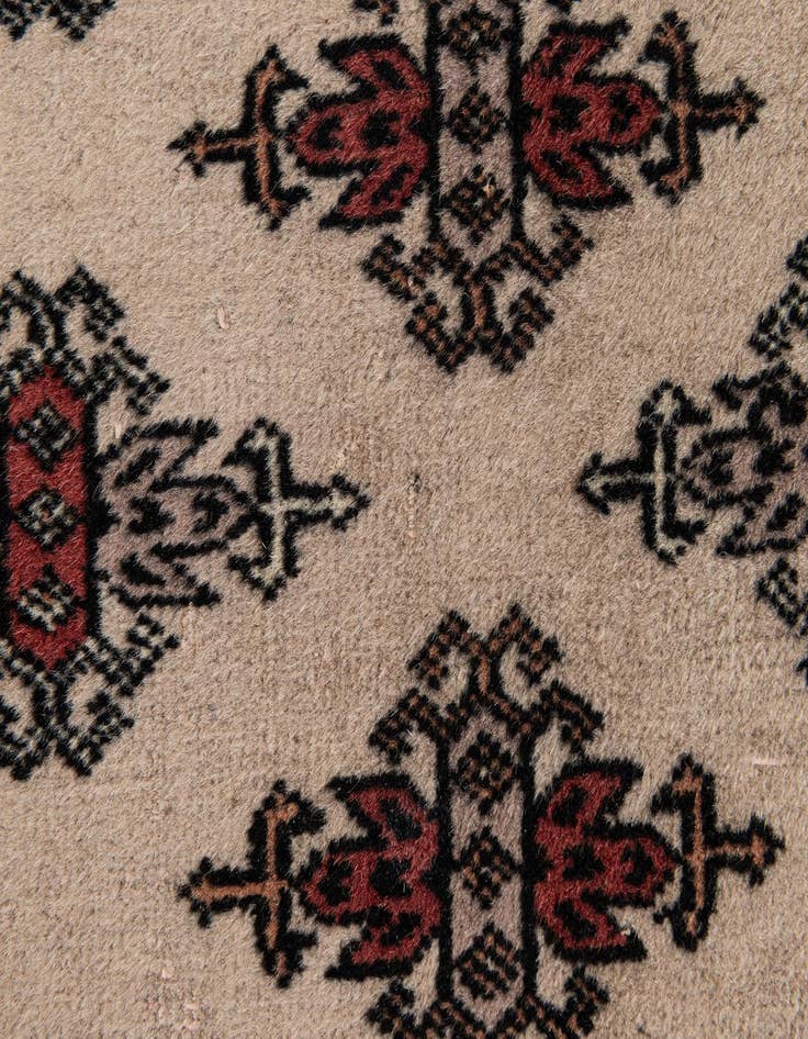 Detail image of 3' 1 x 4' 9  Hand Knotted Bokhara Oriental Wool Rug