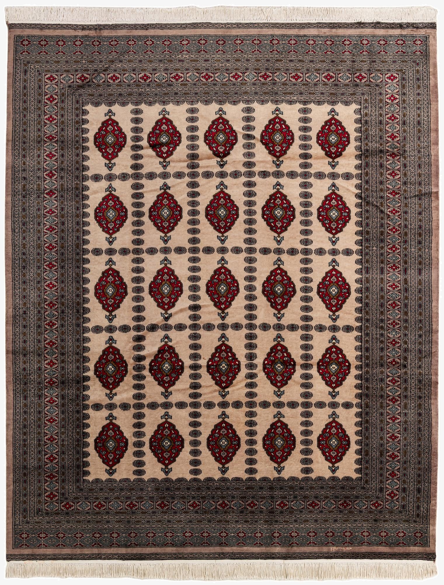 8' 3 x 9' 11  Hand Knotted Bokhara Oriental Wool Rug