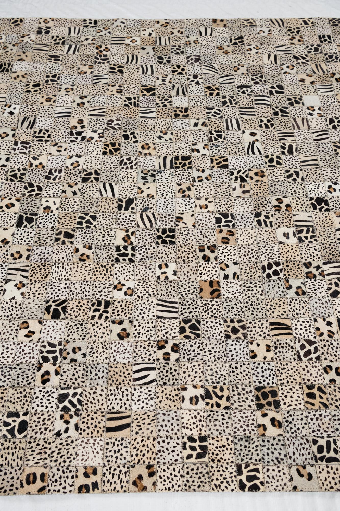 5' 1 x 8' 1 Cowhide Leather Rug