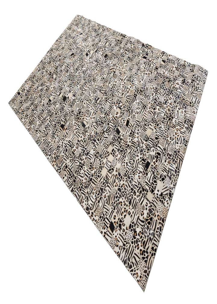 5' 1 x 8' Cowhide Leather Rug