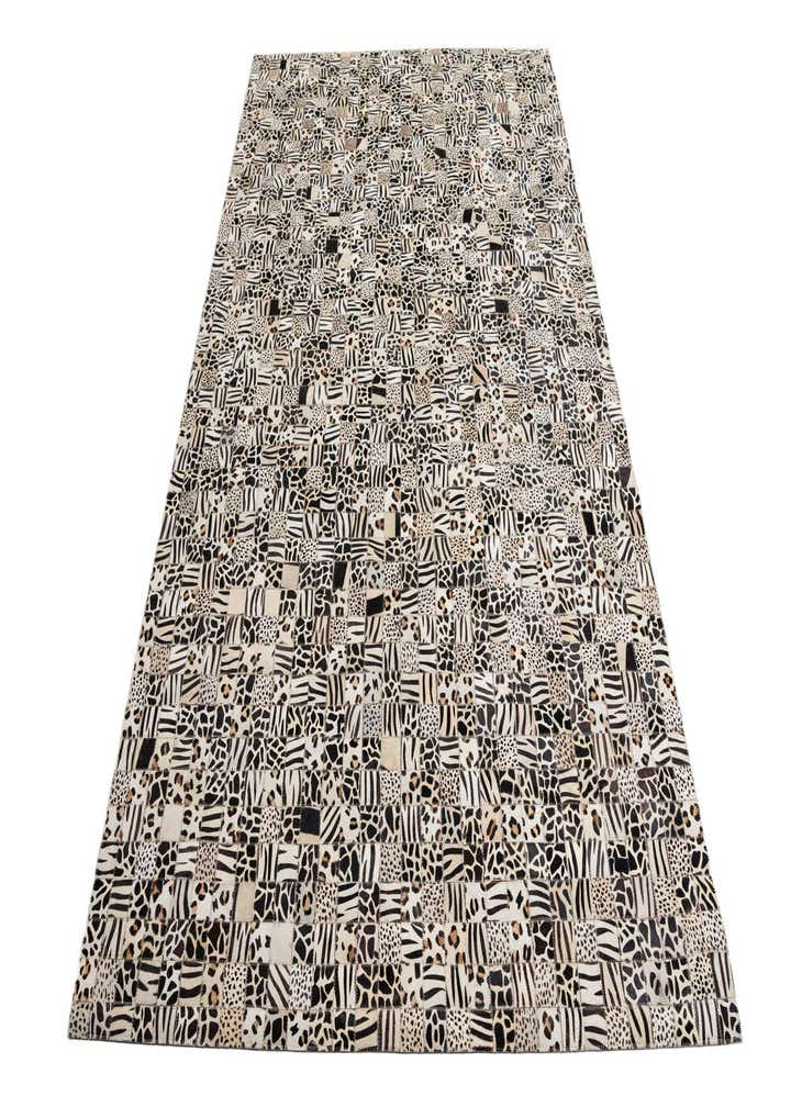 5' 1 x 8' Cowhide Leather Rug
