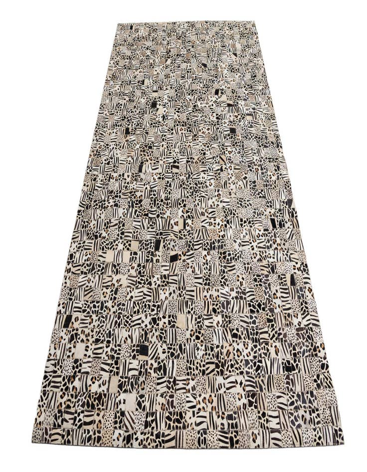 Detail image of 5' 1 x 8' Cowhide Leather Rug