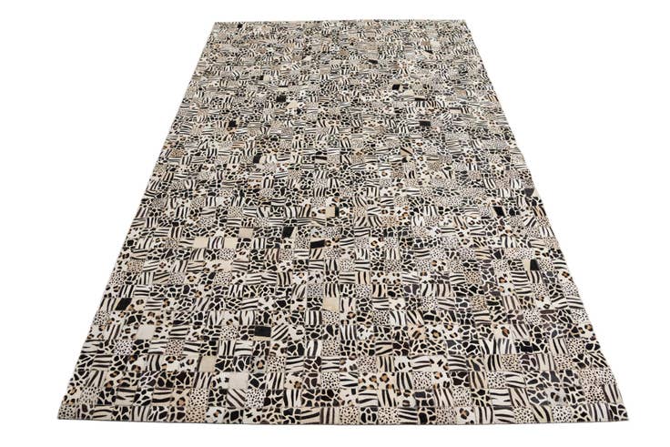 Detail image of 5' 1 x 8' Cowhide Leather Rug