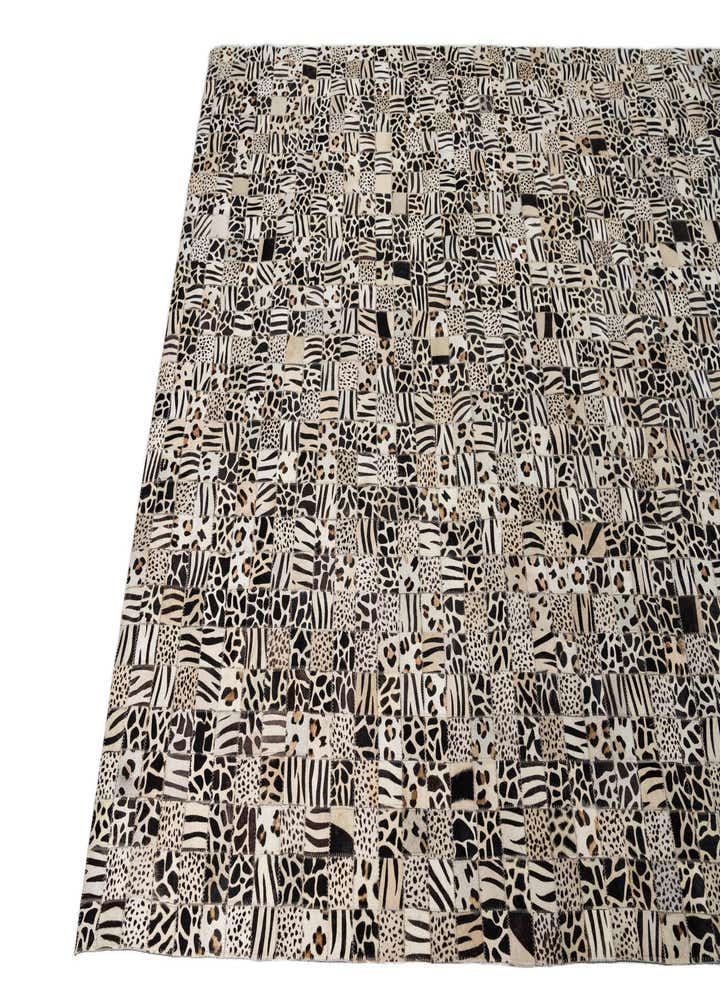 5' 1 x 8' Cowhide Leather Rug