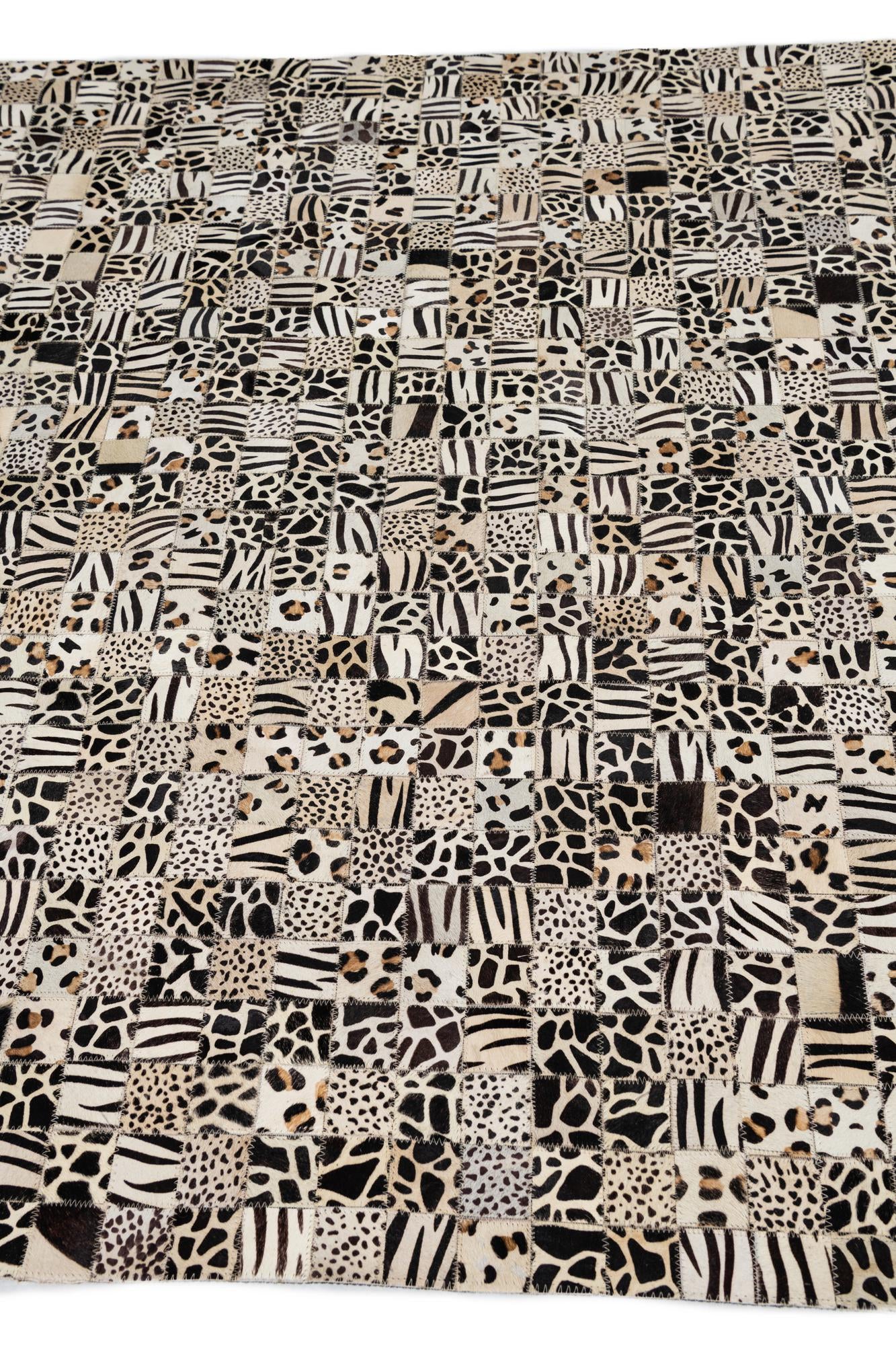 5' 1 x 8' Cowhide Leather Rug