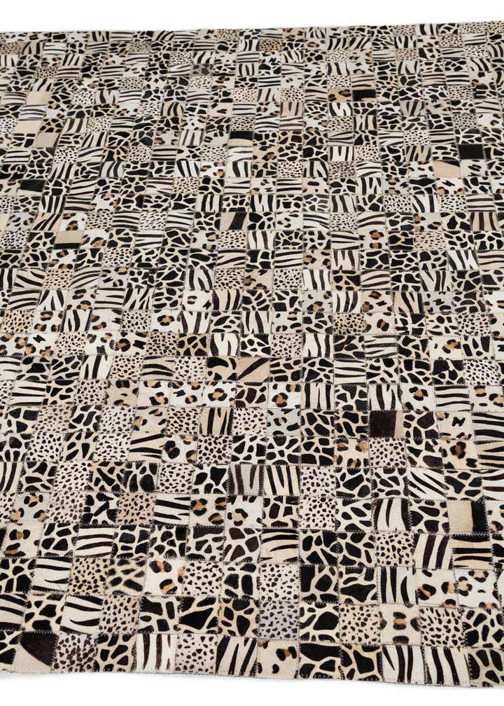 5' 1 x 8' Cowhide Leather Rug