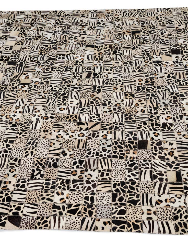 Detail image of 5' 1 x 8' Cowhide Leather Rug