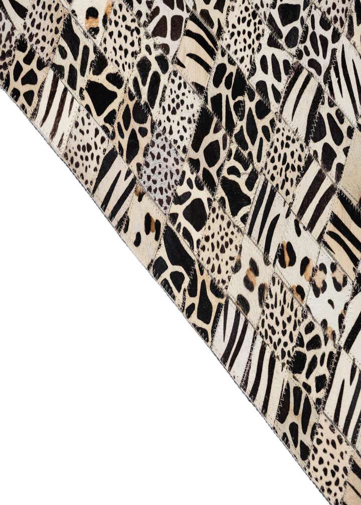 5' 1 x 8' Cowhide Leather Rug