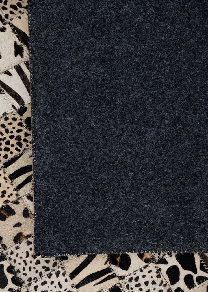 5' 1 x 8' Cowhide Leather Rug