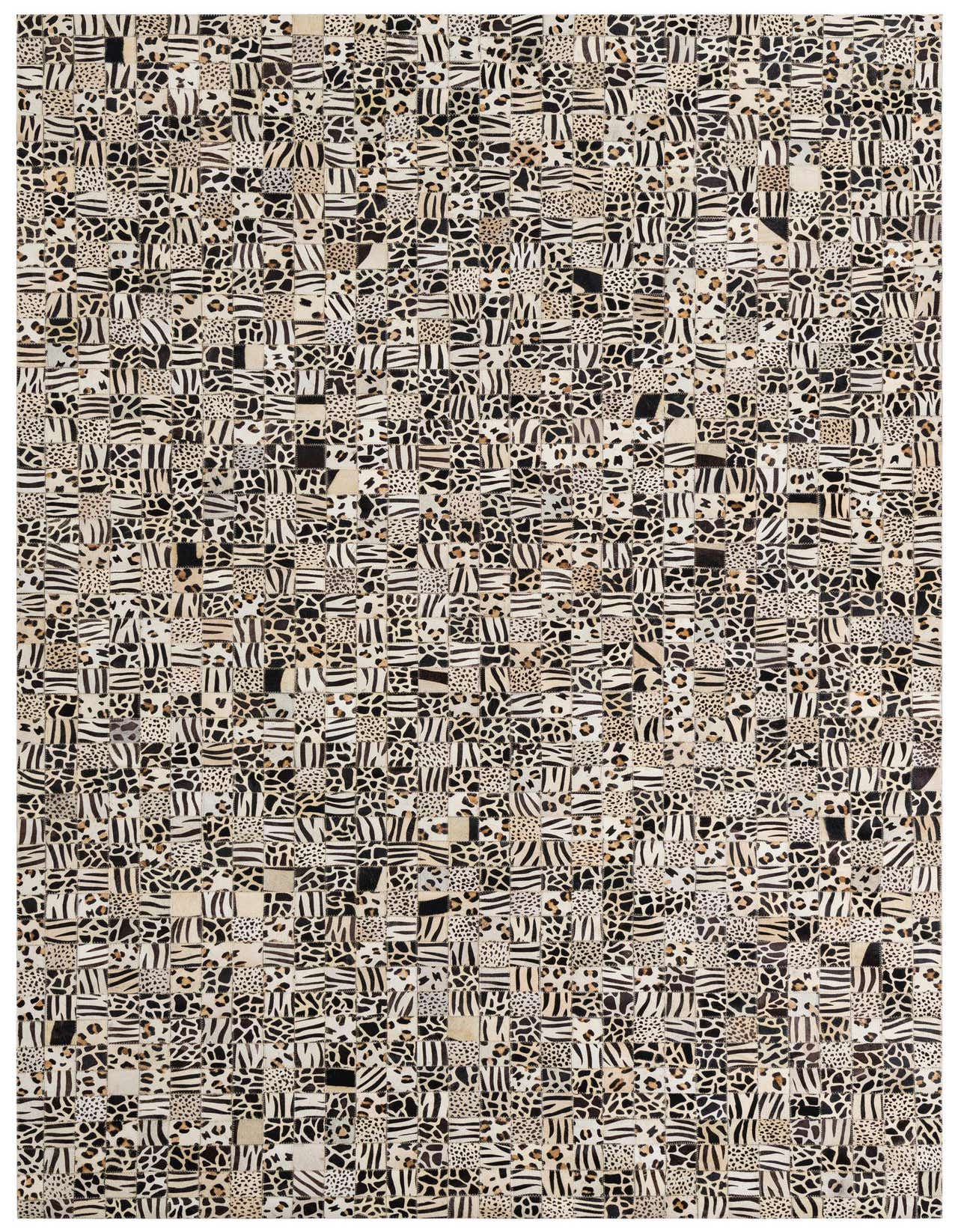 5' 1 x 8' Cowhide Leather Rug