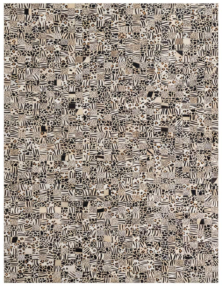 Detail image of 5' 1 x 8' Cowhide Leather Rug